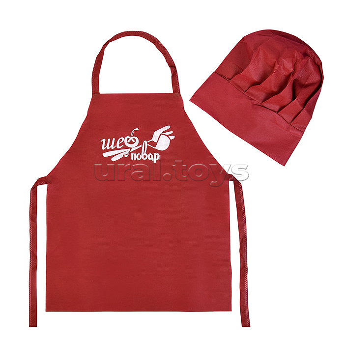 Набор "Шеф-повар" (бордовый)