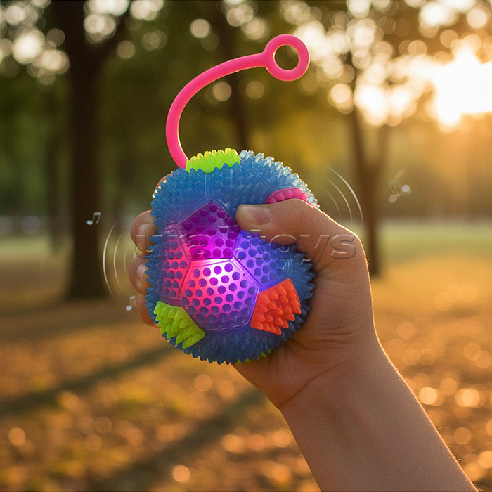 Игрушка-пищалка "Колючий мяч" (7,5 см) в коробке