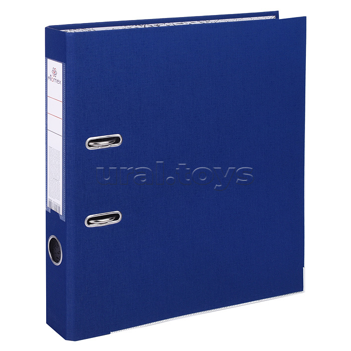 Папка с арочным механизмом A4 50 мм PP разобранная, металлическая окантовка, запечатка форзаца, наварной карман с этикеткой, синяя