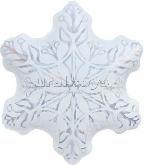 Шар (24''/61 см) Фигура, Снежинка, Белый, 1 шт. в уп. Шар (24''/61 см) Фигура, Снежинка, Белый, 1 шт. в уп.