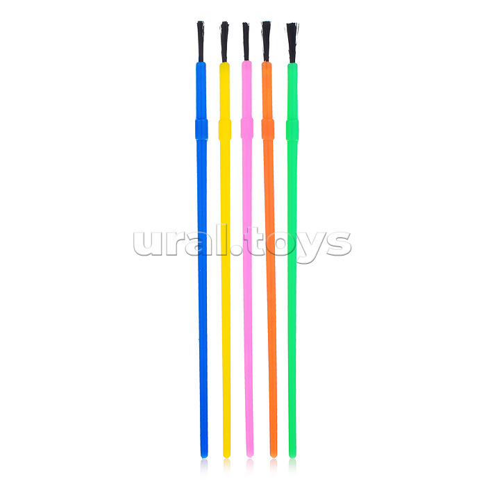 Кисть пластиковая для клея, круглая, пластиковая ручка, цвета ассорти, без индивидуальной маркировки