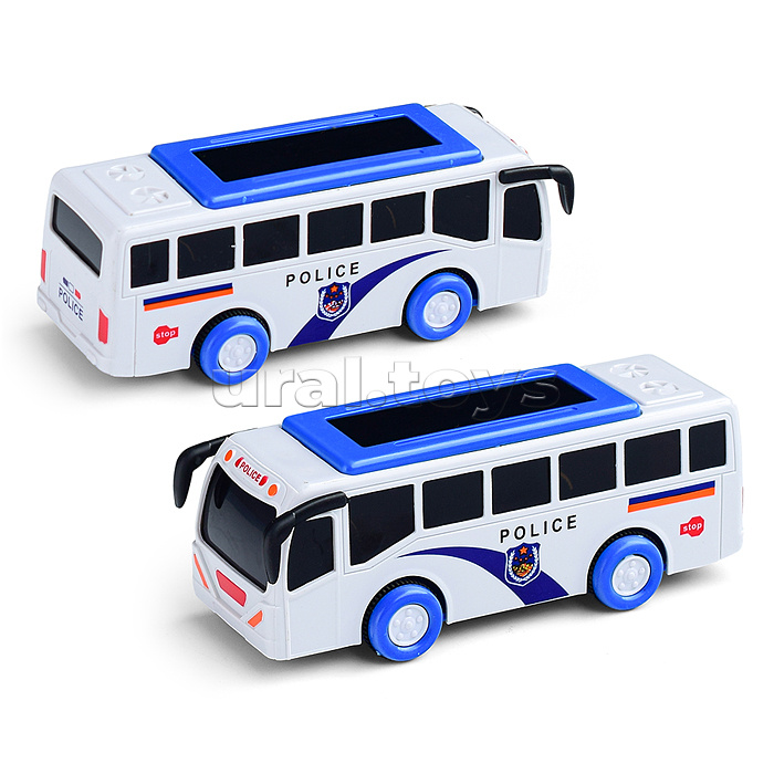 Автобус "Police wagon" на батарейках, в пакете