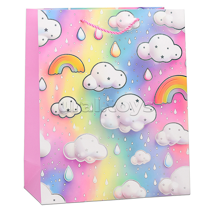 Пакет подарочный "Облака" 26х32х10 см