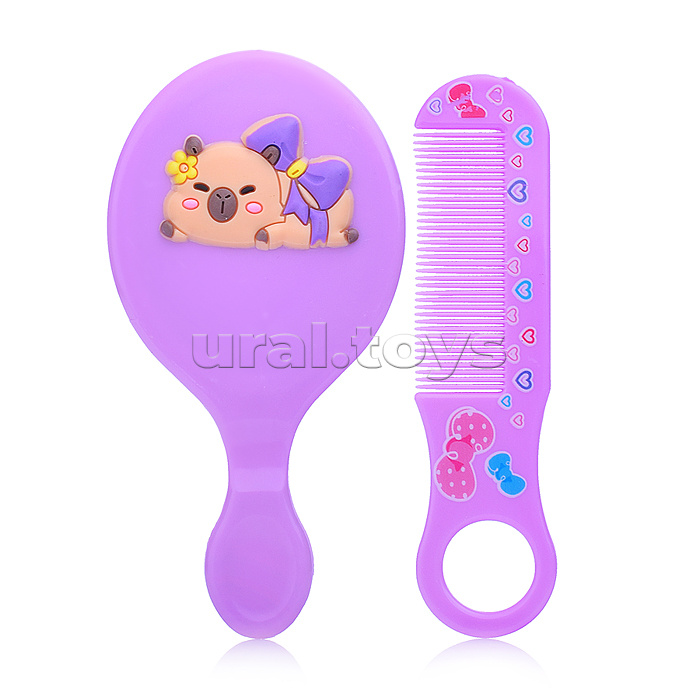 Расческа "Микс" с зеркальцем