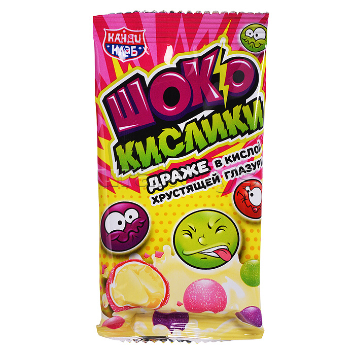 Драже в кислой хрустящей глазури "ШокоКислики" 10г*30шт