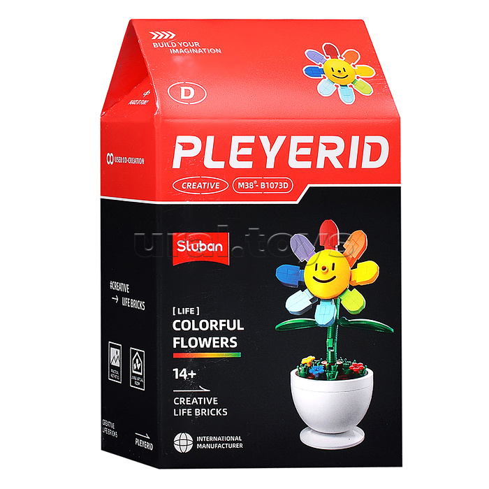 Конструктор "Растение в горшке" в ассортименте, (упак. 6шт.) в коробке