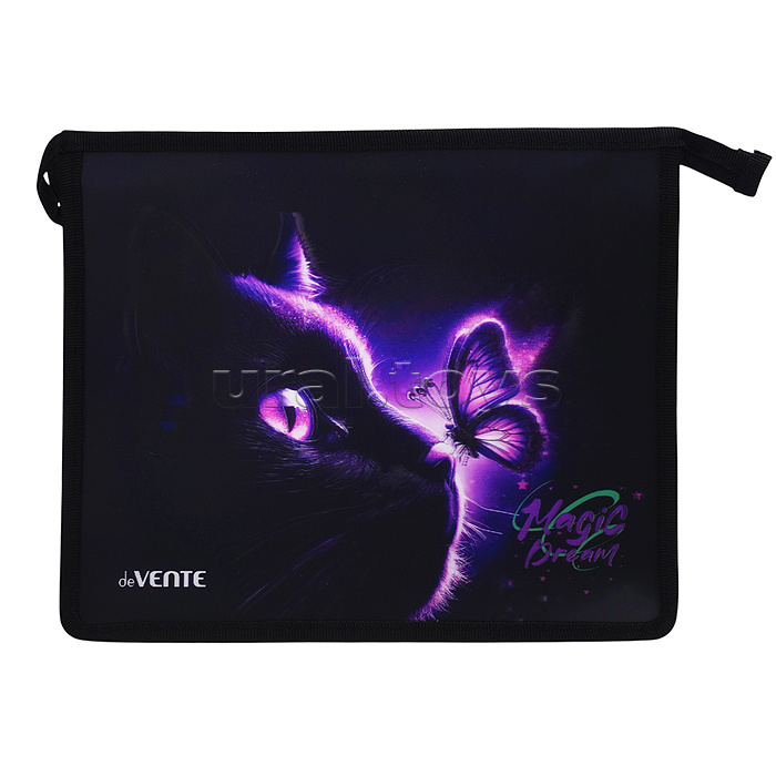 Папка для тетрадей 3D "Magic Dream" A5 (243x200x80 мм) с текстильным расширением 80 мм, на молнии сверху, пластик 400 мкм, в пластиковом пакете
