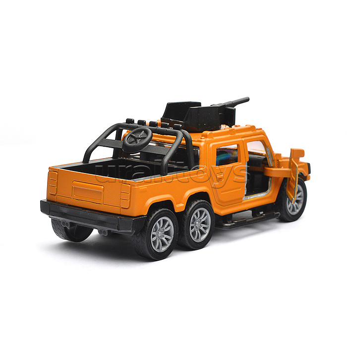 Оранжевая инерционная машинка Внедорожник die-cast,1:32, открывающиеся двери