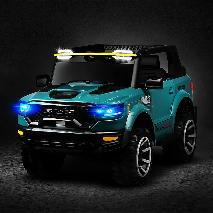 Электромобиль детский "Крутой внедорожник" (цвет ультрамарин)