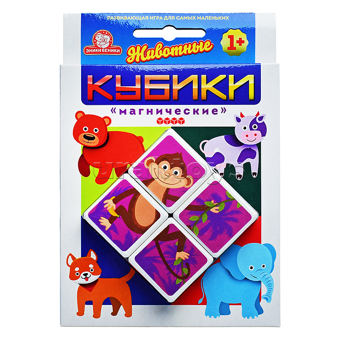 Кубики "Магнические" Животные тип 2