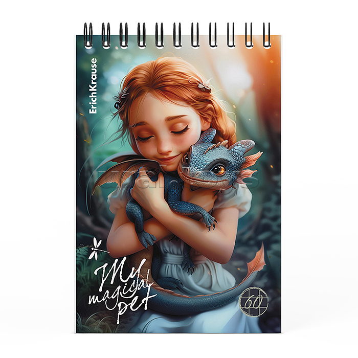 Блокнот на спирали "Magic Pet" А6, 60 листов, клетка_MIX-PACK