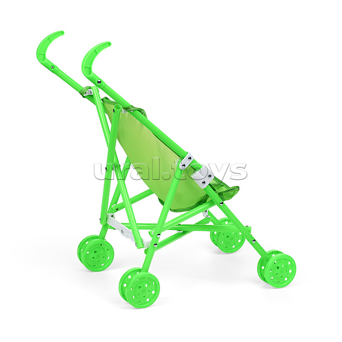 Коляска для кукол, трость (пластик. складная, прогулочная, цвет зеленый)