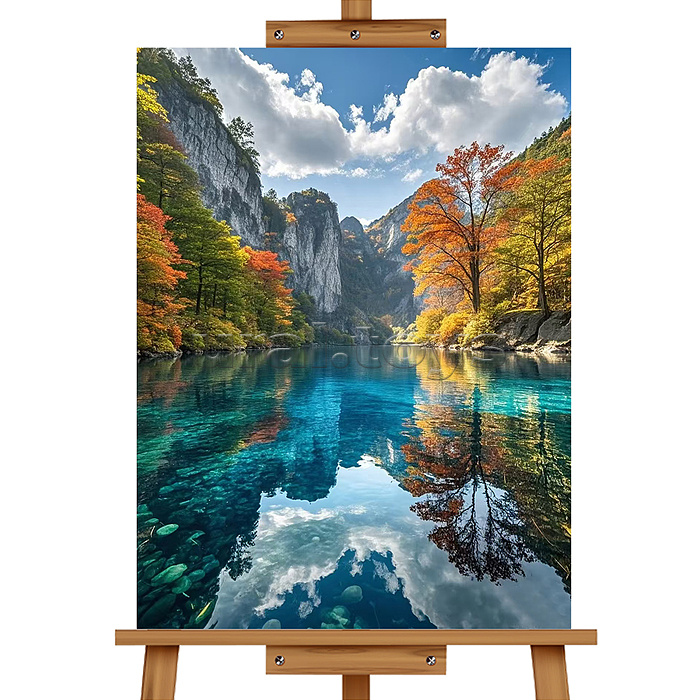 Набор для рисования "Картина по номерам 40*50 см. Горная река"