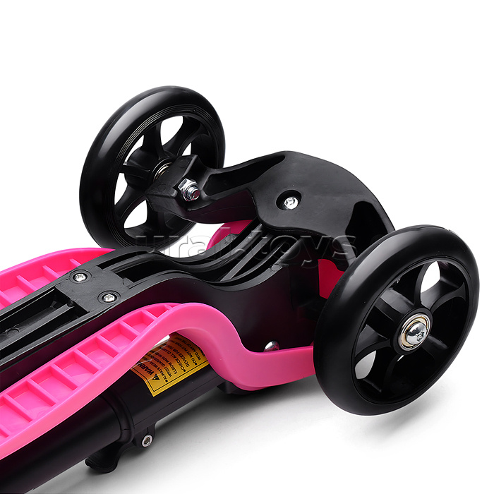 Самокат трёхколёсный ROCKET колёса PU, цвет розовый