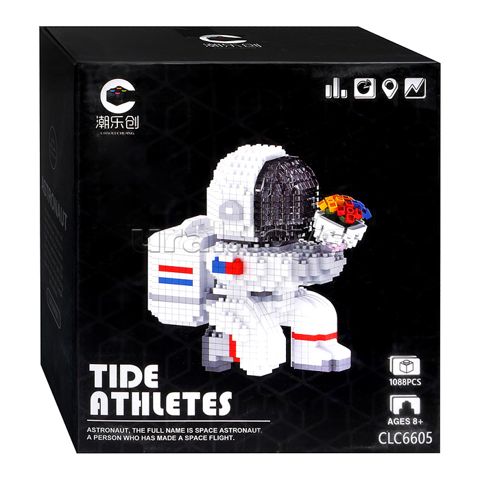 Конструктор "Космонавт с букетом" (1088 дет.) в коробке