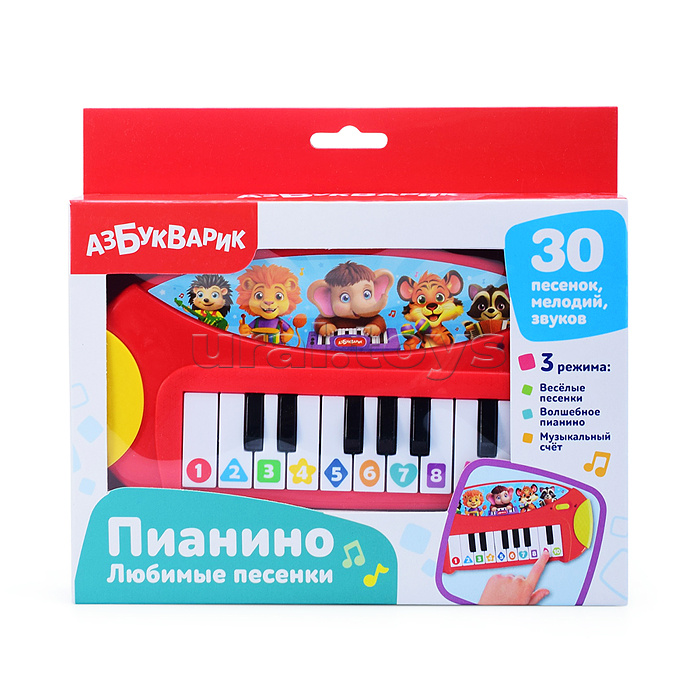 Пианино "Любимые песенки" красное