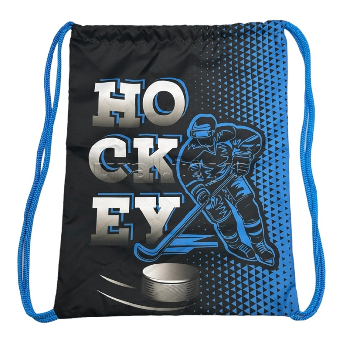 Мешок для обуви "Хоккей" 1 отделение, 370х470мм, петля для подвеса, полиэстер, 210 ден