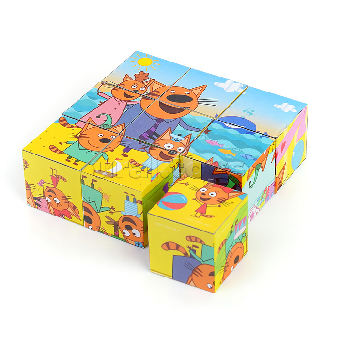 Кубики 9шт "Три кота. Праздники"