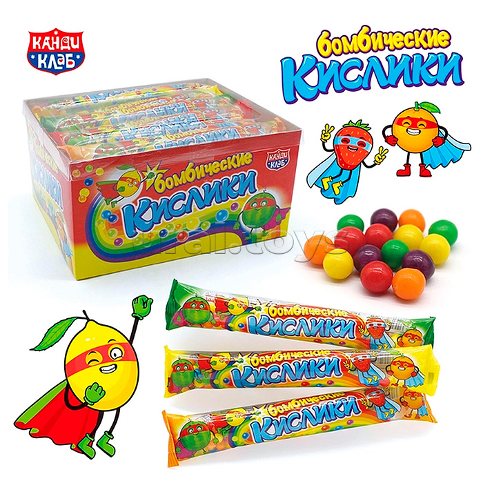 Сахарное драже с хрустящей начинкой "Бомбические кислики" 20гр*24шт