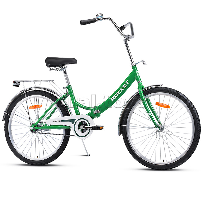 Велосипед 24" Rocket City Fold 24, цвет зеленый, размер 16"