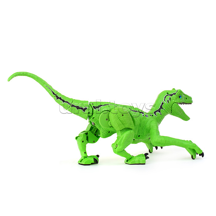 Динозавр "Велоцираптор" зеленый, р/у, 27MHz, в коробке