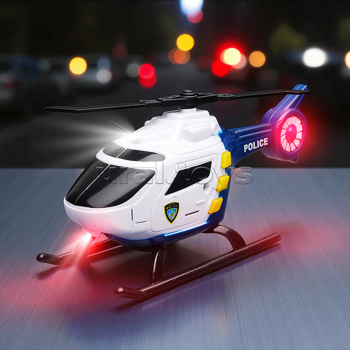 Вертолет "Полиция" 1:32 (свет, звук) в коробке