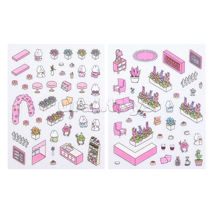 Набор наклеек "Зайкина вилла" Набор наклеек "Зайкина вилла"