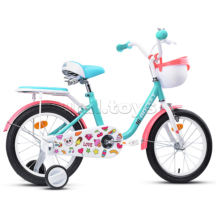 Велосипед 16" Rocket Bella, цвет бирюзовый