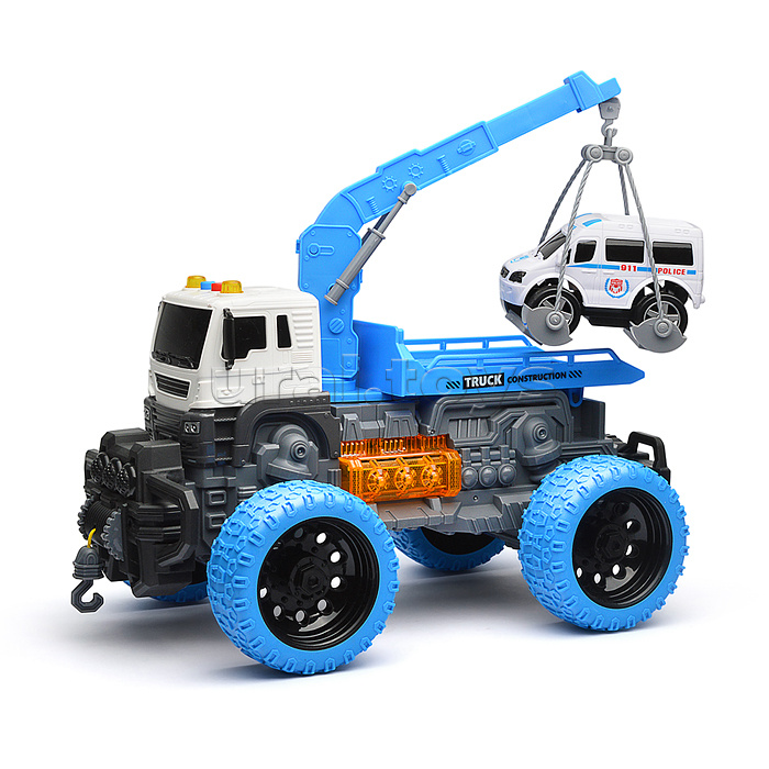 Машина "Эвакуатор" 1:16 (свет, звук) в коробке (цвет зеленый)