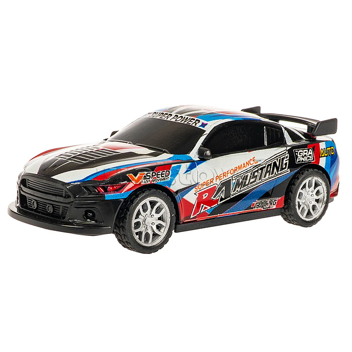 Машинка пластмассовая инерционная "Авария на трассе" Гонка спорт (pull back) ВОХ 15,2х7,5х7,5см,