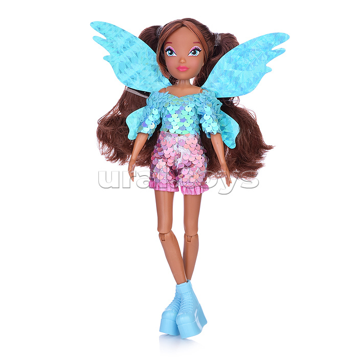 Шарнирная кукла  Winx Club "Magic reveal" Лейла с крыльями 3 шт., 24 см