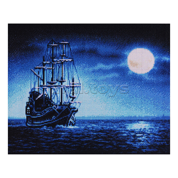 Кристальная (алмазная) мозаика "Под лунным светом" 40 х 50 см