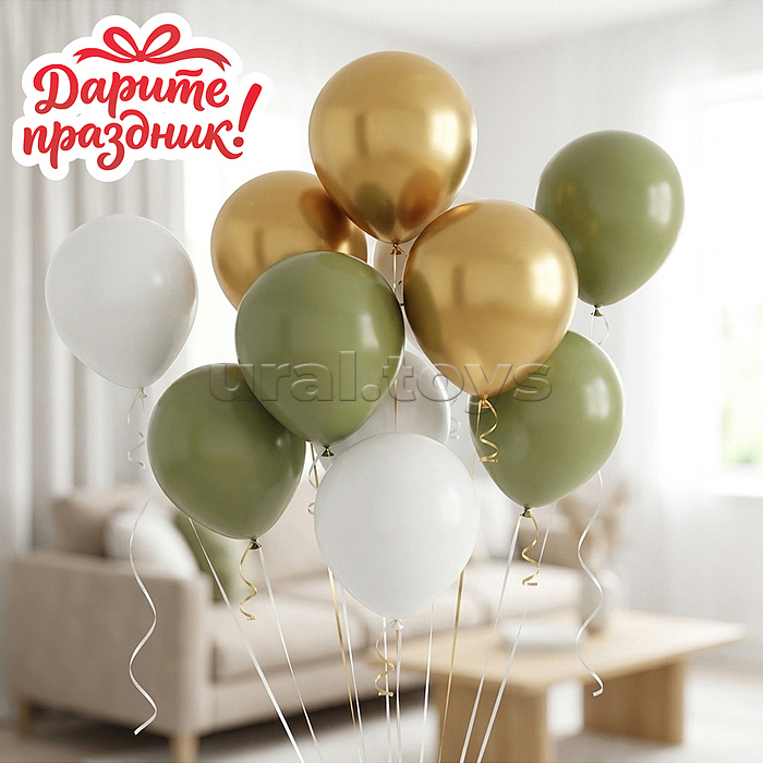 Украшение интерьерное Фонтан из шаров "Зеленое облако" 30 шт.