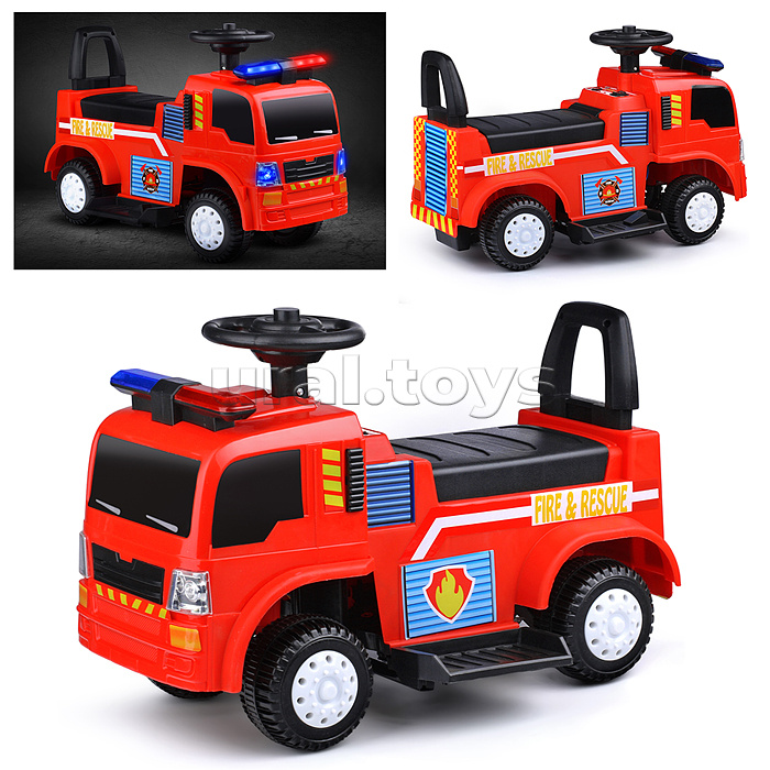 Электромобиль "Пожарная служба" на аккумуляторе, в коробке (красный)