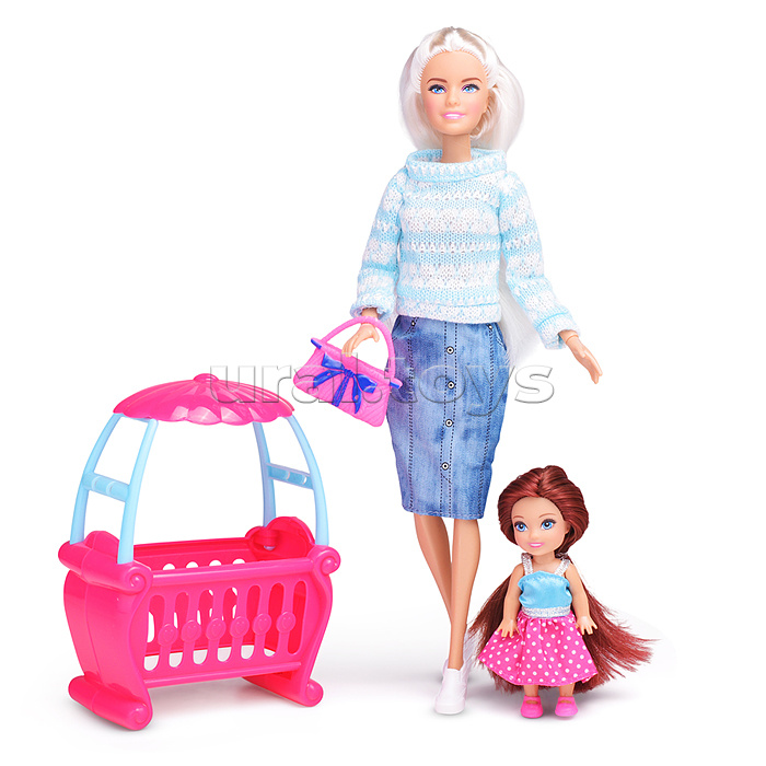 Кукла София с дочкой, 29 см. (руки и ноги сгиб, с аксесс.) в коробке Кукла София с дочкой, 29 см. (руки и ноги сгиб, с аксесс.) в коробке