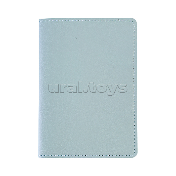 Обложка для паспорта "Casual" 10x14 см, искусственная кожа, отстрочка, 2 отделения для визиток, в пластиковом пакете с европодвесом, мятный
