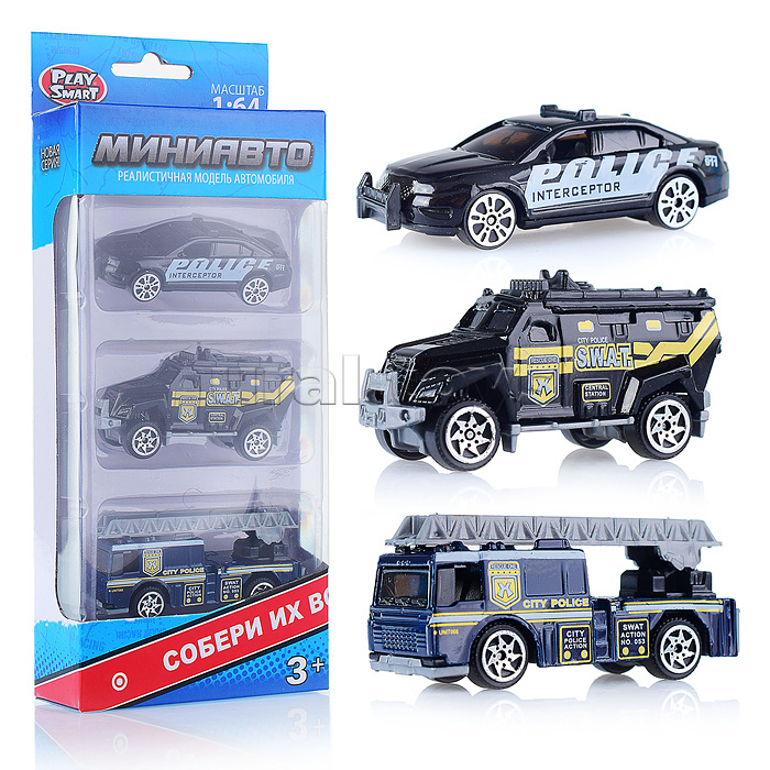 Набор техники "Мини Авто" полиция, в коробке