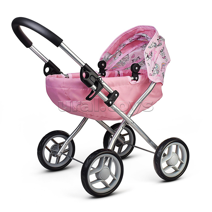 Коляская кукольная прогулочная, металлическая, складная