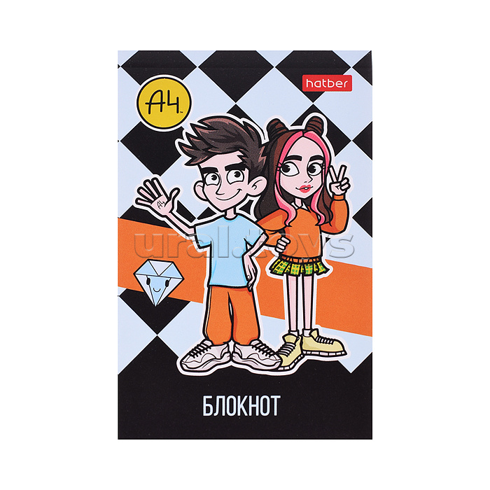 Блокнот А7 48л клетка "Влад А4" в Дисплее  52 шт