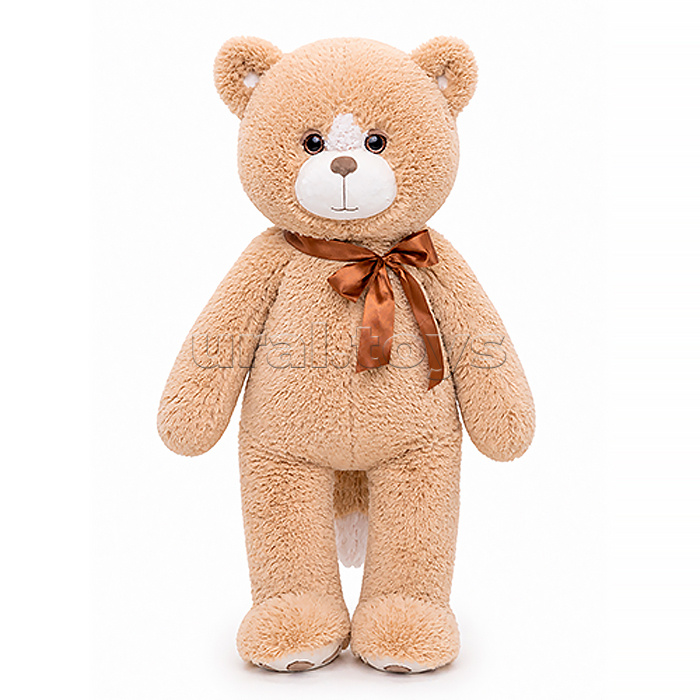 Кот Макс с бантом кофейный, 61см сидя