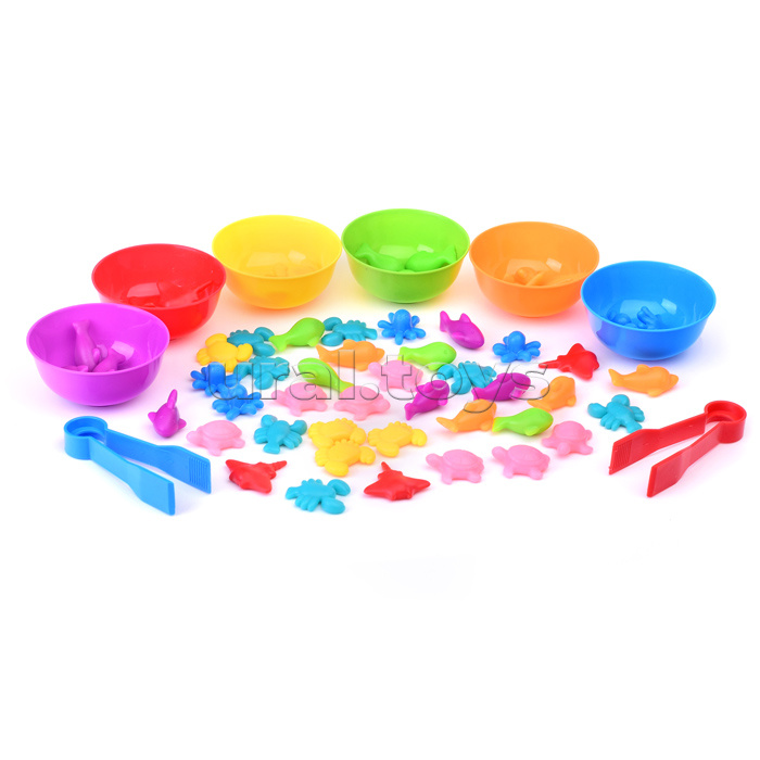 Настольная игра-сортировщик "Морские животные" в тубусе