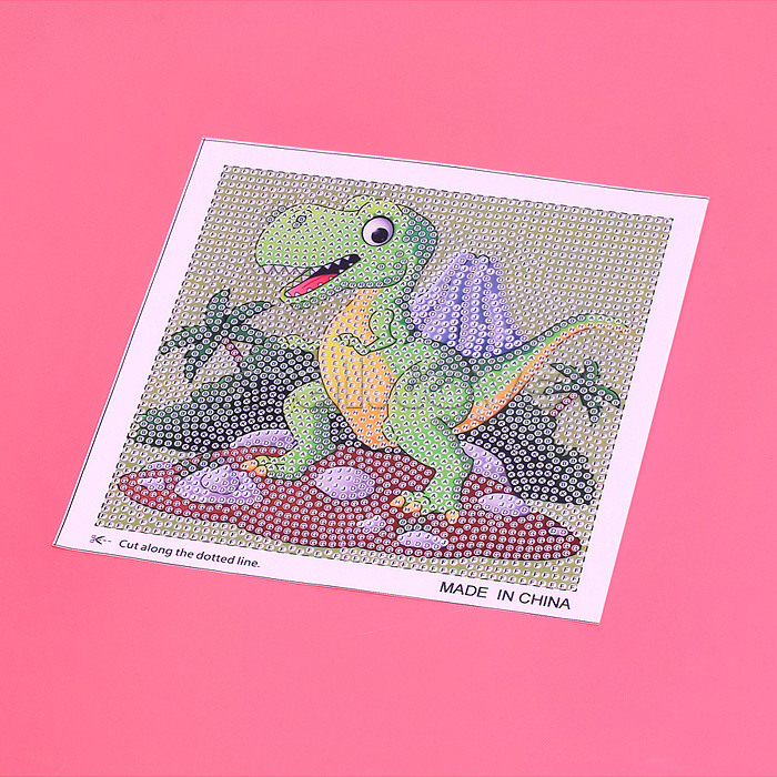 Мозаика алмазная "Динозаврик" в коробке