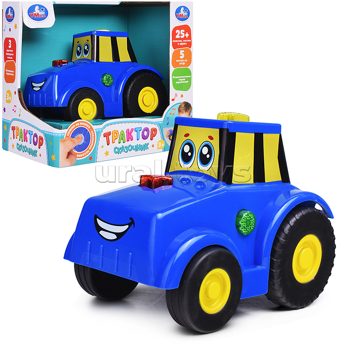 Каталка "Трактор" (25+ сказок, песен и фраз) в коробке