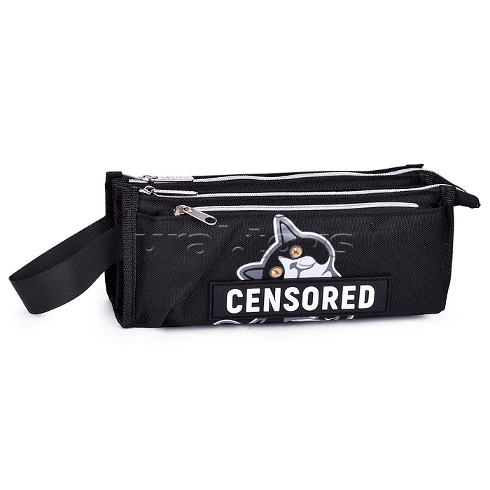 Пенал "Censored" 21x10x7,5 см, прямоугольный для 60 предметов, плотный износостойкий полиэстер с водоотталкивающей пропиткой, 2 отделения на молнии, наружный объемный карман на молнии, отделение с органайзером, с аппликацией из каучука, с ручкой-петлей Пенал "Censored" 21x10x7,5 см, прямоугольный для 60 предметов, плотный износостойкий полиэстер с водоотталкивающей пропиткой, 2 отделения на молнии, наружный объемный карман на молнии, отделение с органайзером, с аппликацией из каучука, с ручкой-петлей