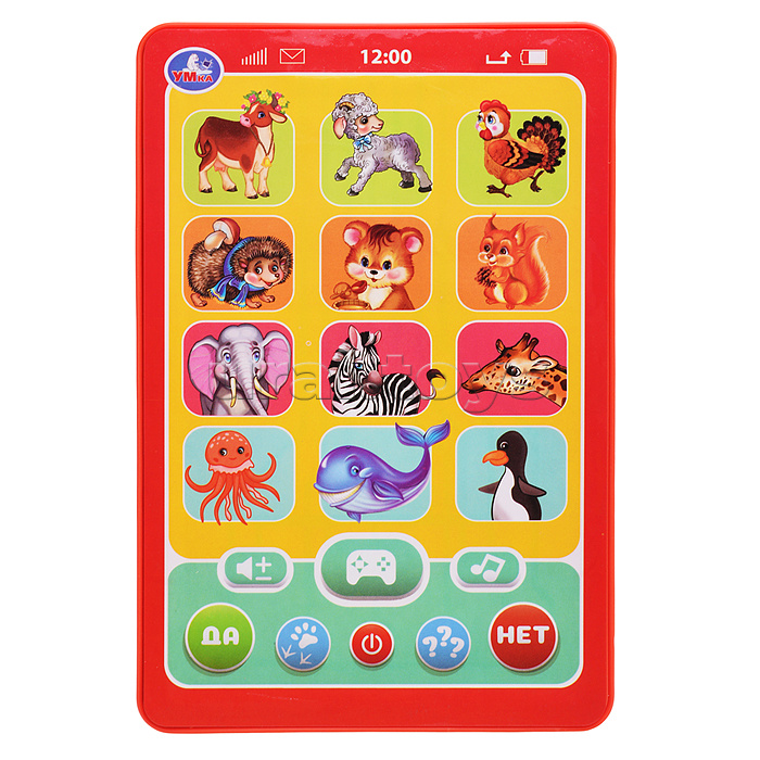 Обучающий мини-планшет (75+ мелодий, звуков и вопросов викторин) на блистере