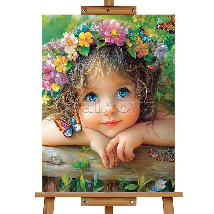 Мозаика алмазная "Красивая девочка" 30*40см.