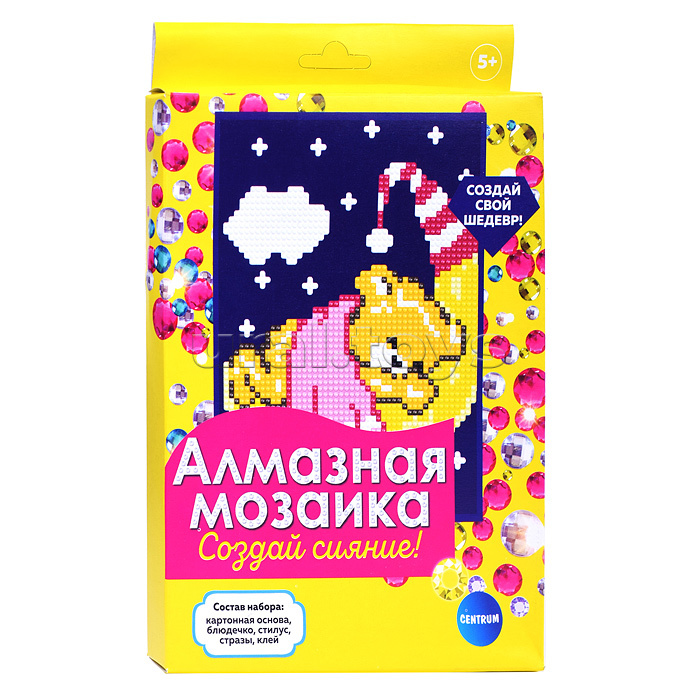 Алмазная мозаика "Месяц" 20х15см, частичное заполнение