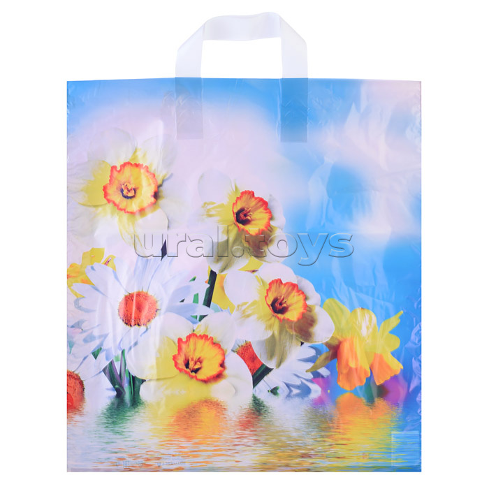 Пакет ПЭ с петлевой ручкой 38х42+3см (37) (Цветочная история) ПНД