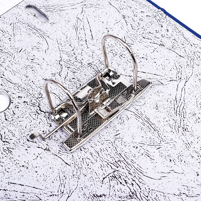 Папка с арочным механизмом A4 75 мм PP разобранная, металлическая окантовка, запечатка форзаца, наварной карман с этикеткой, синяя