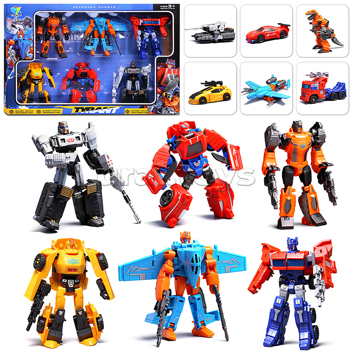 Робот трансформирующийся в машины, в коробке